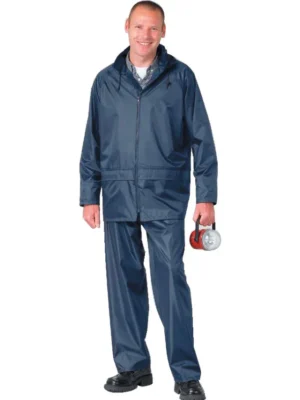 106 Rainsuit Navy Blue 300D Oxford PU Coated Fabric Class 2