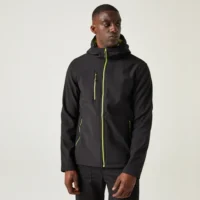 Soft Shell Jacket Lime/Black with Hood