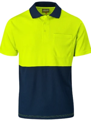 Inspector Two Tone Hi Viz Golf Shirt