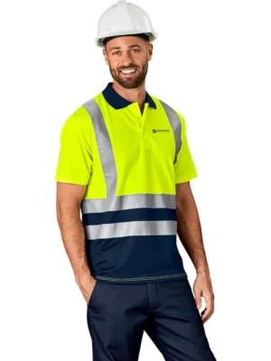 Surveyor Two Tone Hi Viz Reflective Golf Shirt