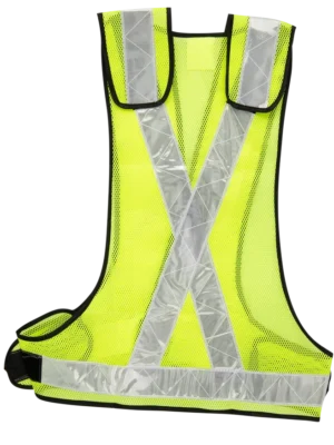 207 Lime Reflective Bib Adjustable Velcro Attach