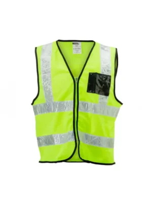 Dromex Lime Mesh Vest With Zip & ID
