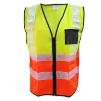 210 Dromex Lime or Orange Reflective Vest With Zip & ID Pouch