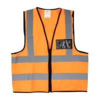 Pioneer Lime or Orange Reflective Vest With Zip & ID Pouch