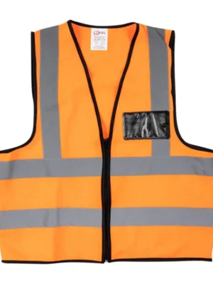 Pioneer Lime or Orange Reflective Vest With Zip & ID Pouch