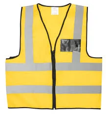 Yellow Reflective Vest With Zip & ID Pouch
