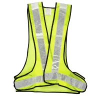 222 Lime Reflective Bib With Adjustable Velcro Attach