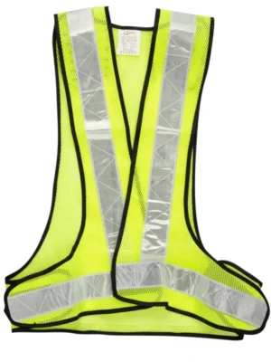 222 Lime Reflective Bib With Adjustable Velcro Attach