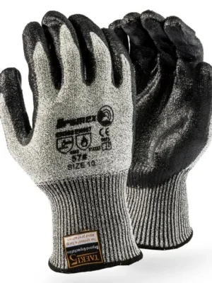 Taeki5 Black Nitrile Palm Coated On Grey