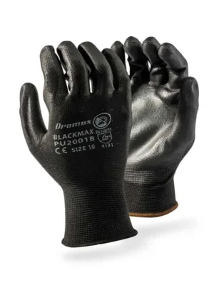 DROMEX Nylon Black PU Palm Coated Gloves