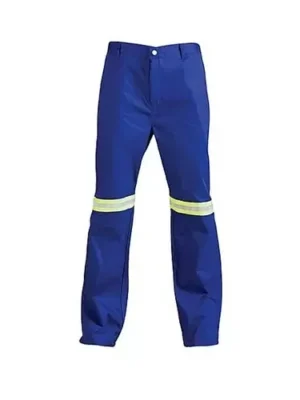 Jonsson 100% Cotton Reflective Work Trousers (Navy/Royal Blue)