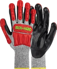 IRON HAND Knuckle Nitrile Palm Glove
