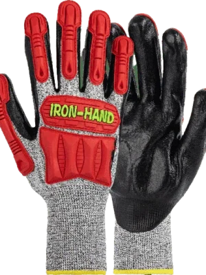 IRON HAND Knuckle Nitrile Palm Glove
