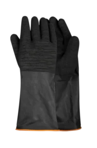 BLACK Industrial Rubber Glove Smooth Palm 35cm
