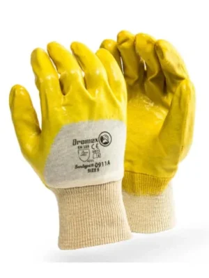 Yellow Actifresh Palm Coated Nitrile Glove