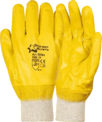 333 Yellow Nitrile Fully Dipped Knit Wrist Glove