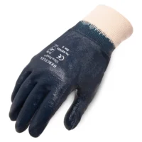 BLUE Fully Dipped Knitted Wrist (Nitrile Hercules Glove)