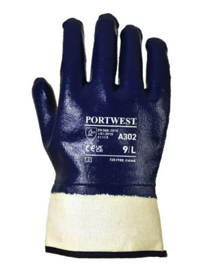 BLUE Fully Dipped Safety Cuff Glove