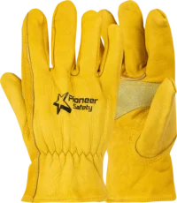 PIONEER TOUGH VIP Gold Grain Leather Glove with Reinforced Palm