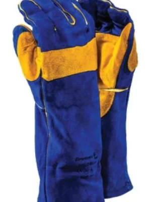 DROMEX Blue Lined Welders Glove Elbow Length