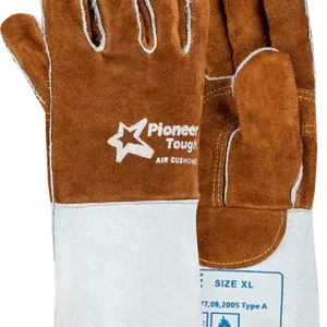PIONEER TOUGH Brown Hi-Heat Welding Glove 35cm Triple Layer Fully Kevlar Stitched