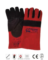PIONEER TOUGH G98 Black/Red Air Cushioned Welding Glove 35cm Double Layer Fully Kevlar