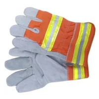 PIONEER 2.5 Chrome Leather Glove with Reflective Tape Back
