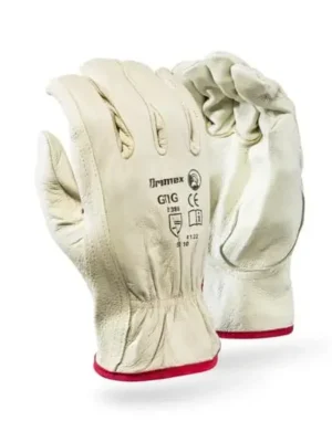 387 DROMEX Tan Pig Grain Keystone Glove with Red Trim Size 10