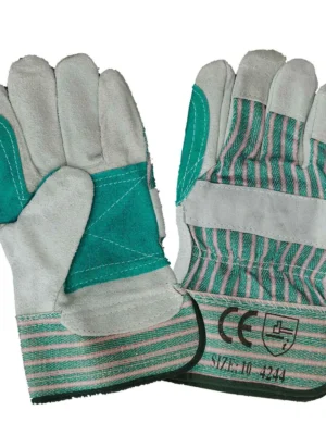 Candy Stripe Rigger Superior Glove Reinforced Green Palm & Candy Back Safety Cuff