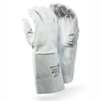 407 Goatskin VIP Glove with 15cm Leather Chrome Cuff Size 8