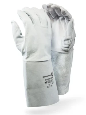 Goatskin VIP Glove with 15cm Leather Chrome Cuff Size 8