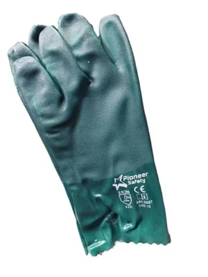 414 PIONEER Red PVC Glove 35cm Open Cuff