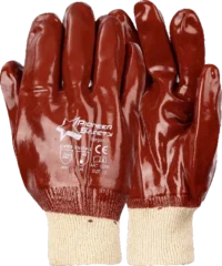 PIONEER Red PVC Glove 40cm Open Cuff