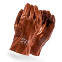 DROMEX Brown Rough PVC Glove 27cm Open Cuff