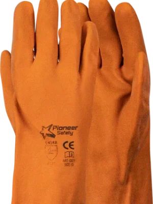433 PIONEER Titan Lime Green PVC 27cm Reinforced Glove