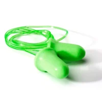Fluorescent Green Bell PU Foam Disposable & Corded Earplug