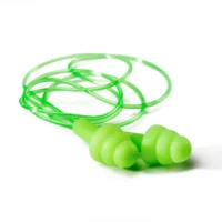 Green Mushroom Reusable Earplug with Green Cord (SNR30)