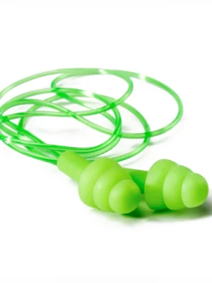 516 Green Mushroom Reusable Earplug with Green Cord (SNR30)