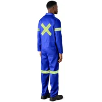 Safety Polycotton Boiler Suit with Reflective Arms, Legs & Back