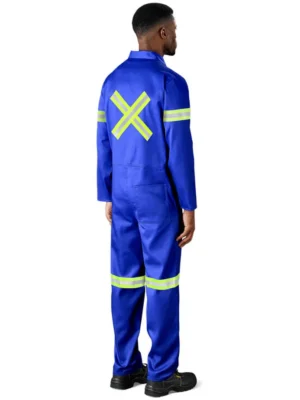 52 Safety Polycotton Boiler Suit with Reflective Arms, Legs & Back