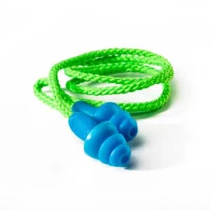 Green Mushroom Reusable Earplug with Green Cord in a Box (SNR30)
