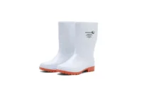 551 DROMEX Calf Length Ladies Lite Gum Boot, Sizes 3-9 - White and Red