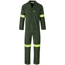 60 Olive Acid Resistant Polycotton Conti Suit with Reflective Arms & Legs