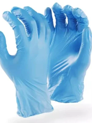 717 Dromex Blue Nitroshield Disposable Gloves, S to XL